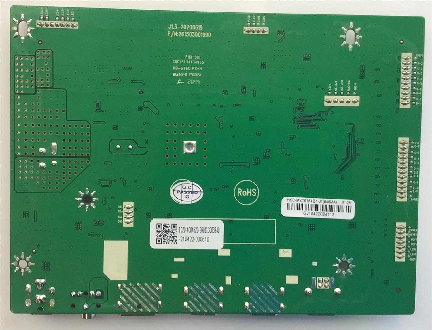 MAIN PARA MONITOR CURVO MSI / NUMERO DE PARTE 1020-4004520 / MST91A4Q1-J / 210422-000610 / HKCMNT MST91A4Q1-J / J1.3-20200619 / 261503001990 / MODELO MAG270CR - Imagen 4